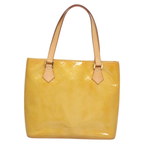 LOUIS VUITTON Monogram Vernis Houston Hand Bag Beige M91004 LV Auth - Picture 12 of 15